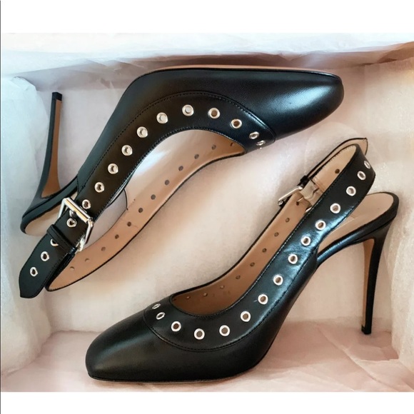 Valentino Eyelet Embellished Leather Pumps - Black size 40